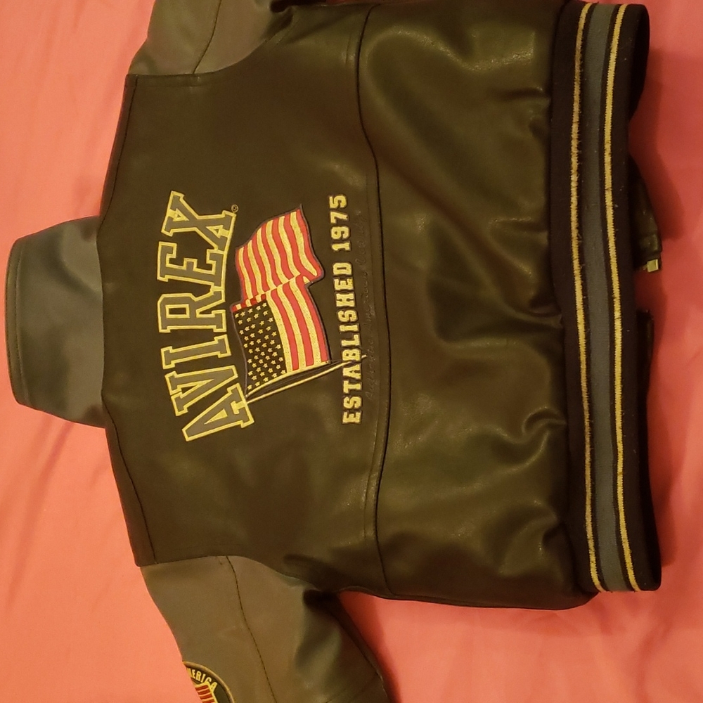 Avirex Leather Jacket Vintage size 3T ( kids) - Picture 3 of 11